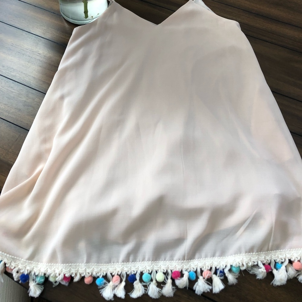 Peach Love Boutique Pom Pom Dress